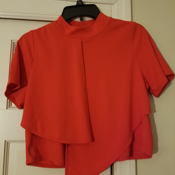 Red Orange Blouse - Picture 1 of 3